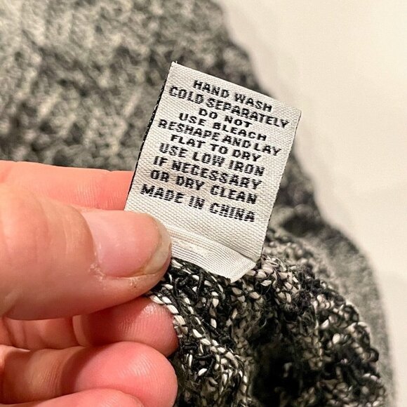 Elliott Lauren Pullover Sweater Womens Small Black Open Knit 3/4 Sleeve - Picture 7 of 8